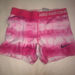 Pink the dye Nike pro compression short 2.5 inch